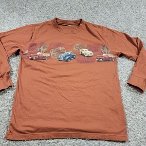 Red Head Shirt Mens XL Claasic Car Graphic Mens Cotton Long Sleeve Crew